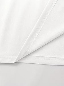 Camiseta de Hombre al por Mayor, 100% Algodón Grueso, Cuello Redondo, Logotipo Frontal, Sólida, Transpirable, Antiarrugas, de Secado Rápido, Estilo Hip Hop Casual - Product Image 4