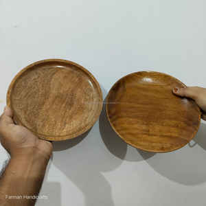 Plateau de service élégant en bois de mangue et d'acacia, vaisselle artisanale pour la maison et les restaurants à prix avantageux - Product Image 5
