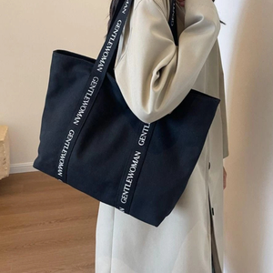 Grand sac fourre-tout en toile de coton biologique blanc épais avec logo imprimé personnalisé, fermeture éclair, fabriqué au Vietnam, pour femme, idéal pour le shopping - Product Image 4