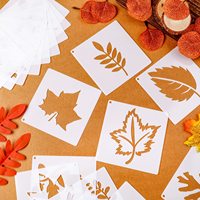 11 pochoirs réutilisables pour l'automne et Thanksgiving, grands modèles de feuilles d'érable et de 'Bonjour l'automne' pour paillassons, murs en bois et décoration intérieure DIY
