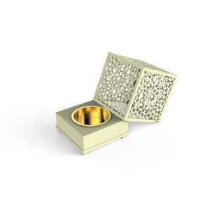 Ensemble brûleur d'encens Mubkhar en bois et métal doré de luxe, porte-encens arabe Oud Bakhoor avec pince pour la décoration de la maison, cadeau, ensemble Mubkhar - Product Image 4