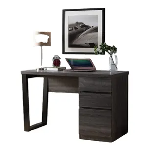 ID USA scrivania Design moderno di lusso grigio e nero afflitto con tre cassetti bloccabili qualità Premium