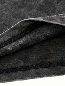 เสื้อยืดผู้ชาย ฮิปฮอป ผ้าฝ้าย 100% ทรงโอเวอร์ไซส์ ล้างสีแบบแอซิดวอช ราคาถูก เสื้อยืดแอซิดวอชคุณภาพสูง - Product Image 3