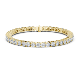 Pulsera de tenis de oro rosa de 18k con diamantes micro pavé de corte brillante redondo cultivados en laboratorio, de lujo para boda - Product Image 6