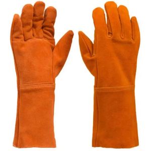 Guantes de Soldadura de Cuero Vacuno de Alta Resistencia |   Guantes de Trabajo Resistentes al Calor y al Fuego para Soldadura MIG TIG |   Venta al por mayor - Product Image 1