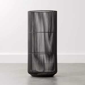 Tall Cylindrical Black Metal Wire Storage <b>Basket</b> Minimalist Iron <b>Mesh</b> Umbrella Stand Laundry Hamper for Entryway Home Office - Product Image 1