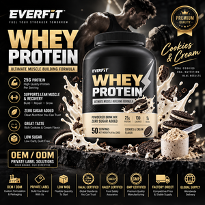 Proveedor de Proteína de Suero de Leche con Sabor a Vainilla de Marca Privada en Malasia, Fabricación OEM de Batidos WPC de Marca Personalizada, Crecimiento Muscular para Adultos, 20-29 g - Product Image 1