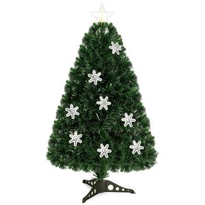 Albero di Natale LED di Alta Qualità 3 Piedi con Fiocchi di Neve di Lusso, Albero Artificiale in PVC Cedro Pino con Supporto in Metallo per Decorazioni Esterne - Product Image 5