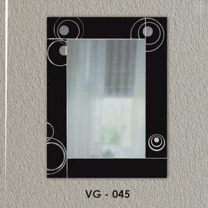<b>Rectangular</b> V-groove Designer <b>Mirror</b> features a Striking Contemporary Design Wall-Mounted <b>Frameless</b> Art Decor - Product Image 4