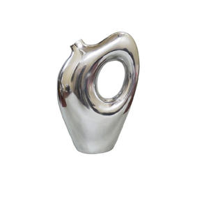 Vase à fleurs en fer forgé martelé, centre de table de mariage, décorations de table, décoration intérieure côtière - Product Image 6