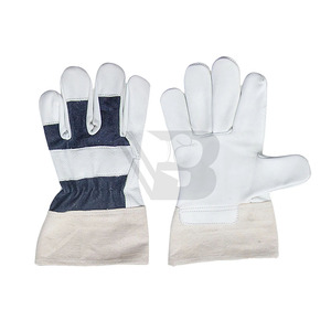Gants de travail roses de qualité supérieure en cuir de vachette, gants de jardinage avec protection en cuir de vachette - Product Image 4
