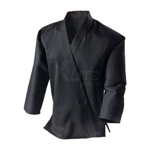 Uniforme d'arts martiaux doux et respirant 100% coton avec logo frontal pour hommes, pour l'entraînement quotidien au karaté et les exercices - Product Image 4