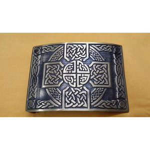 Hebilla de cinturón de alta calidad con nudo entrelazado celta, acabado cepillado antiguo / Hebilla de kilt de herencia escocesa - Product Image 2