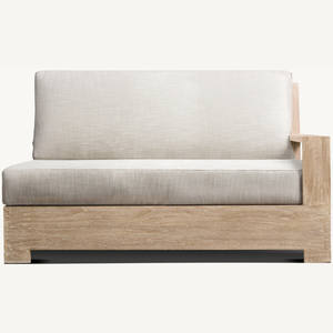 Sofá de madera de teca con cómoda espuma suave, ideal para sala de estar o terraza para relajarse, al mejor precio. - Product Image 2