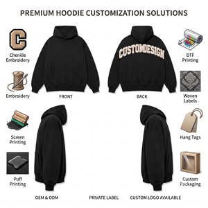 Sudadera con Capucha Oversize de Felpa Premium, Personalizada, con Bolsillos, Estilo Streetwear, Bordado, OEM, ODM, Marca Privada - Product Image 4