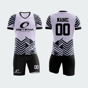 New Design Custom Printed Unisex Anti-Bacterial 100% Polyester Short Sleeve <b>Soccer</b>/football Jersey Uniform Kit Front OEM Service - Product Image 3