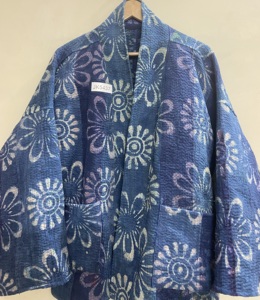 Veste en coton matelassée à imprimé floral vintage automne/hiver, col mandarin, manches longues - Imperméable et respirante - Product Image 4
