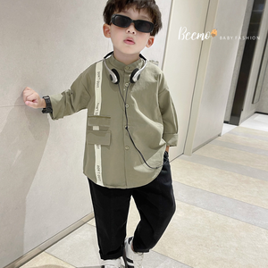 Top Fournisseur Garçons Vêtements Ensembles Automne Hiver Casual Garçons Toddler Enfants Porter Mandarin Chemise Pantalon Tenues Roupas Para Bebes - Product Image 3