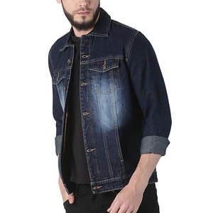 WARPRO INDUSTRY Men's Light Blue Denim Puffer <b>Jacket</b> Hooded Windproof Regular Fit Stand Collar Zipper Closure Washed 100% Cotton - Product Image 4