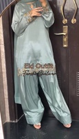 Farshi Shalwar, robe de mariée traditionnelle pakistanaise brodée à la main, vêtements ethniques pour femmes, mode Salwar Kameez en crêpe de soie, rapide