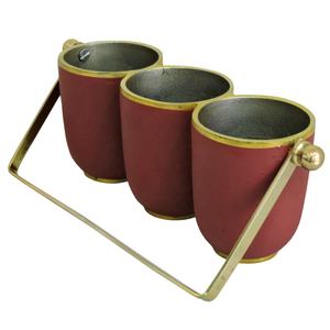 Pot de fleurs suspendu en aluminium couleur marron et or Jardinière décorative Pot de fleurs élégant pour la décoration intérieure et extérieure - Product Image 3