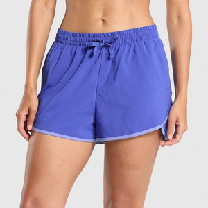 ชุดลำลองผ้าฝ้ายฟลีซคุณภาพสูงพร้อมโลโก้สั่งทำพิเศษ กางเกงขาสั้นสำหรับออกกำลังกายสำหรับผู้หญิง - Product Image 1