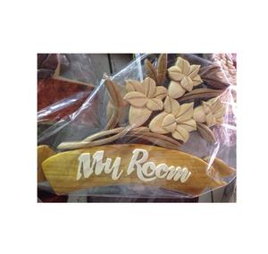 Placa de puerta de madera hecha a mano de Vietnam a granel para niños | Arte de pared de madera con nombre intarsia Placas de identificación de intarsia de madera hechas a mano - Product Image 6