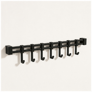 Wall Mounted Kitchen Utensil Hanger with <b>Hooks</b> Matte <b>Black</b> Carbon Steel Pot and Pan Organizer Rack for Home & Kitchens - Product Image 3