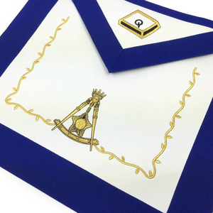 Custom Embroidered 3D Masonic Apron Blue Lodge Master Mason Regalia <b>Sew</b>-On Badge Garment Accessory Safety <b>Pin</b> Classical Style - Product Image 1