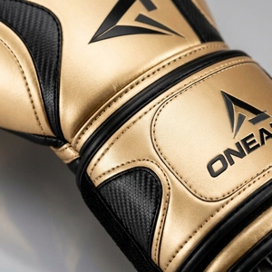 Gants de boxe en cuir PU noir et or, gants d'entraînement professionnels, gants de combat rembourrés, logo personnalisé OEM, vente en gros de gants de sport - Product Image 4