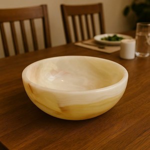 Cuenco duradero de primera calidad, translúcido, de piedra natural, brillante, decorativo, con iluminación trasera, centro de mesa de piedra, precio de mayoreo. - Product Image 1