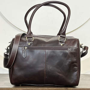 Bolso de mano estilo Speedy de cuero repujado a mano de piel de vaca occidental para mujer, bandolera de cuero con pelo, bolsos de lona medianos - Product Image 5