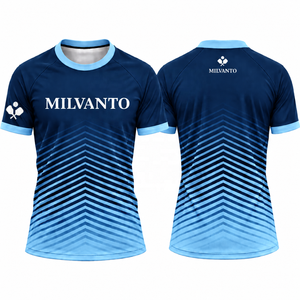 Camiseta de Pickleball Personalizada Azul Cielo para Hombre y Mujer, Camiseta de Pickleball para Deportes de Raqueta, Sublimación, Fabricante de Ropa Deportiva para Equipos de Pickleball - Product Image 2