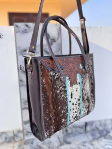 Bolso Tote Grande de Cuero Grabado a Mano, Estilo Bohemio Vintage, con Asa Cruzada y Correa para Hombro, de Piel de Vacuno, Novedad 2026 - Product Image 3