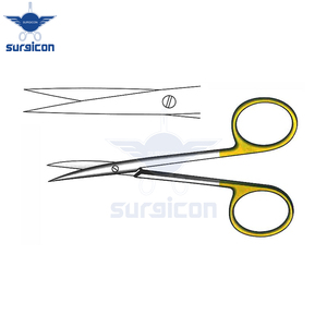 Ciseaux chirurgicaux Iris-Kilner 11,5 cm (4-1/2 pouces) droits en carbure de tungstène doré, en acier inoxydable de précision - Product Image 3