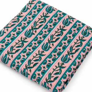 Tela de Voile de Algodón Peinado Estampada a Mano Pinksa Fashion, 60S60S, 90 GSM, Ligera, con Patrón Floral, Ancho de 43/44 Pulgadas - Product Image 6