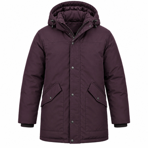 Cotton Filled Outwear <b>cheap</b> price 2026 <b>Men's</b> Winter Parka <b>Jacket</b> Solid Color Windproof with Zipper Casual <b>Waterproof</b> - Product Image 4