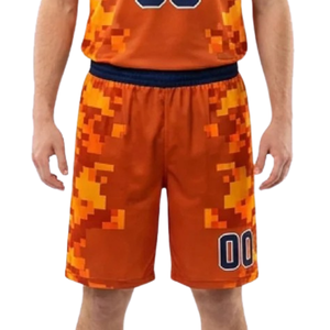 Conjunto de Uniforme de Baloncesto con Diseño de Píxeles para Hombre, Camiseta sin Mangas con Cuello en V, Secado Rápido, Absorbe la Humedad, 100% Poliéster, Corte Holgado - Product Image 6
