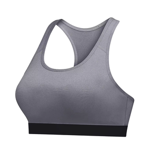 Sports Bra Black Band Racerback Design High Support Workout <b>Top</b> Breathable Seamless Removable Breast Pad Comfortable Push up - Product Image 1