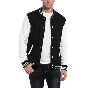 Oem Supplier Wholesale Custom Logo Casual Embroidery <b>Long</b> Sleeve Streetwear Bomber Outwear Baseball Cotton <b>Men</b> Varsity <b>Jacket</b> - Product Image 1