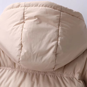 Veste matelassée réversible pour femme, confortable, en tissu imperméable, avec capuche, pour l'hiver et l'été, grande taille, fermeture éclair, coton, randonnée - Product Image 3