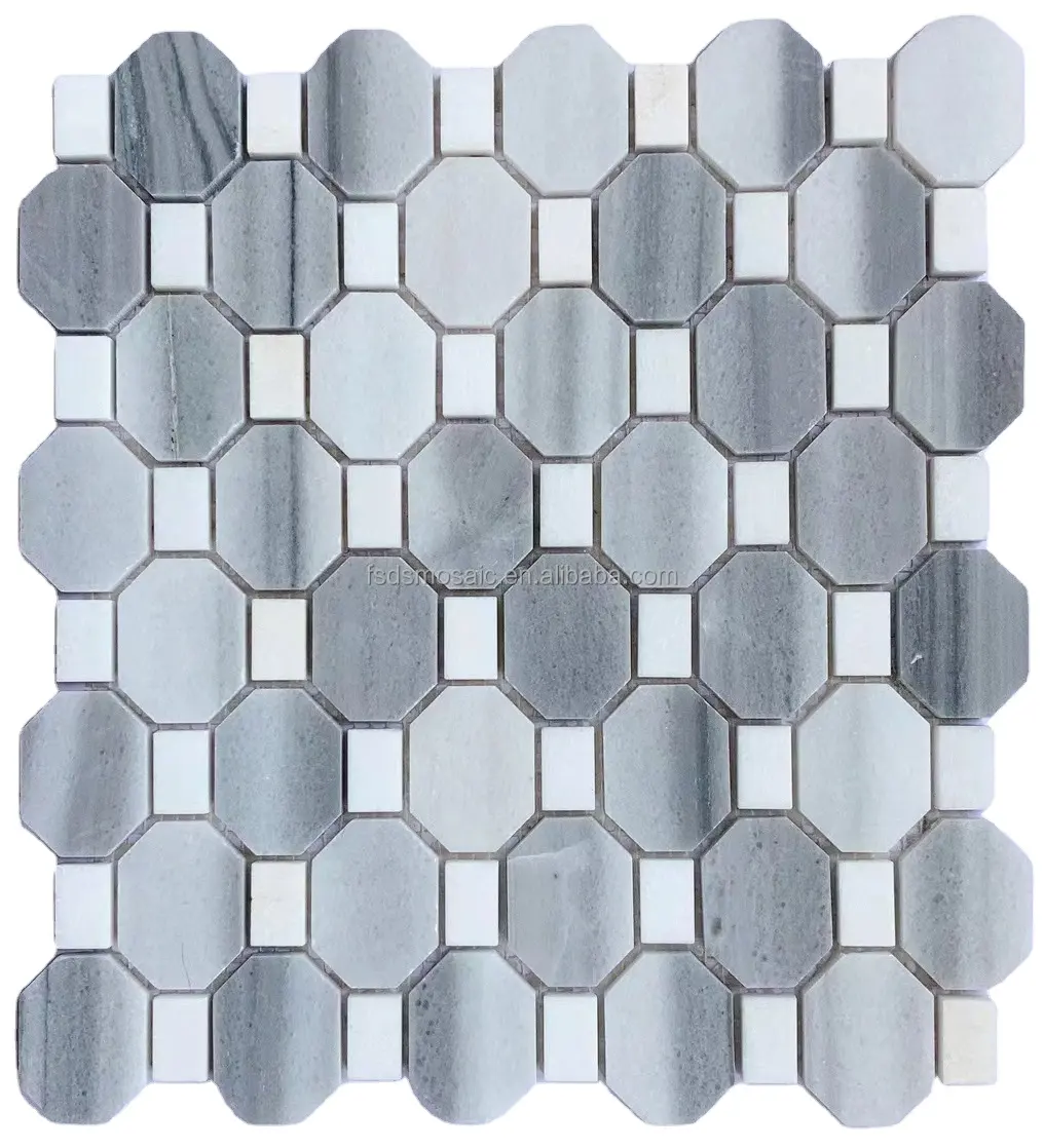 Mosaico de mármol de Carrara Irregular 3D, decoración de pared y suelo de moda, novedad de 2021