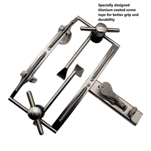 Écarteur buccal manuel réutilisable en acier inoxydable Dingman avec 3 lames pour la langue et rétracteur de joue, certifié CE Classe II - Product Image 3