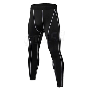 Low Moq <b>Men's</b> Compression <b>Leggings</b> High Waist Elastic Waist Gym Sports Wear Quick Dry Breathable <b>Waterproof</b> Spandex/Polyesters - Product Image 1