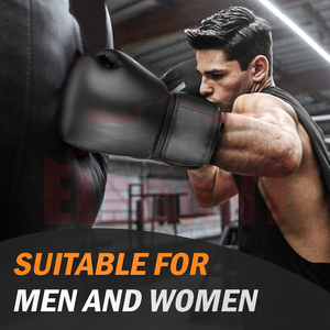 OEM ODM Custom Brand Black Solid Color Premium Quality Private Label High Performance Multi-Layer Protection Boxing <b>Gloves</b> - Product Image 2