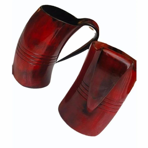 Jarra de Cerveza Vikinga Tallada a Mano, Personalizada, Ecológica, para Navidad y Año Nuevo, Altamente Pulida, Forma Natural de Cuerno FAIZA - Product Image 6