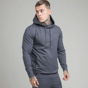 Sweat à capuche épais d'hiver à motif uni, vente en gros, thermique, haute qualité, 100% coton, pull polaire pour homme, personnalisable - Product Image 1