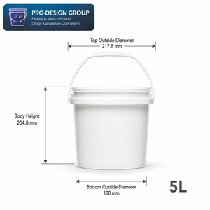 Wholesale Custom 5 Liter PP Food Grade Small Plastic Candy <b>Buckets</b> <b>with</b> <b>Lid</b> and Handle Pail for Candy Packaging - Product Image 6
