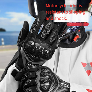 Gants de moto pour hommes et femmes, à doigts entiers, compatibles avec les écrans tactiles, toutes saisons, anti-chute, pour la course sur route, respirants - Product Image 2