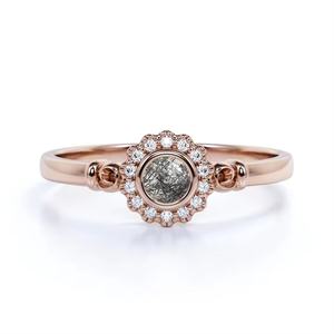 Anillo de rutilo negro de plata 925 Plata de Ley 5A Zirconia cúbica blanca promesa anillos de eternidad compromiso joyería de boda para mujer - Product Image 1